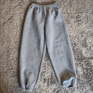 Princess Polly Gray Waffle Knit Joggers